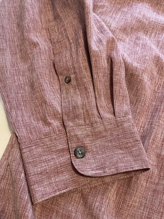 Men’s 4XL Magellan Outdoors Relaxed Fit Fish Gear Shirt in Mauve Heather - Picture 5 of 12